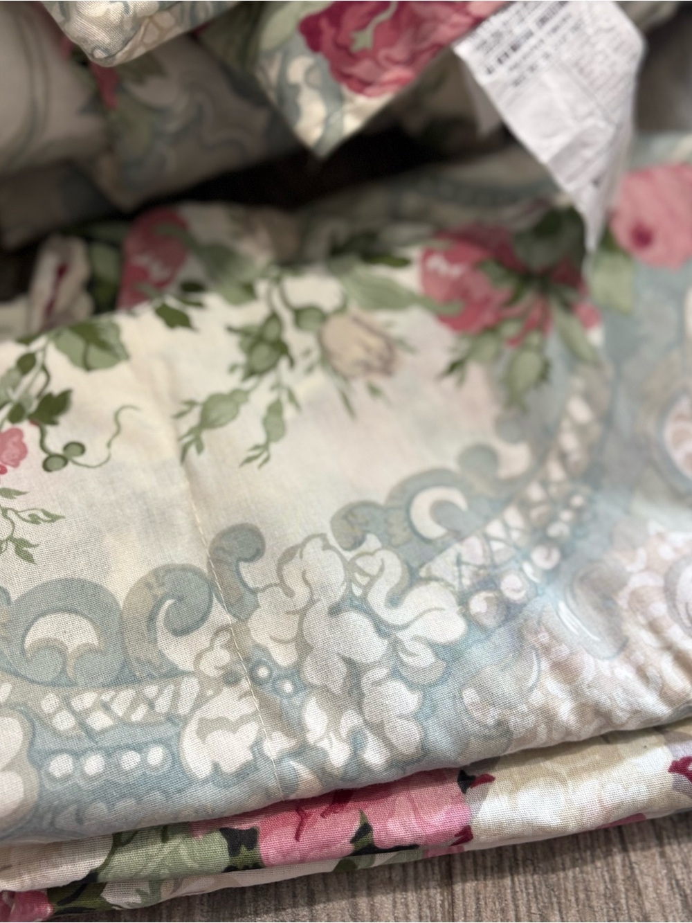 Vtg WestPoint Stevens Rose Trellis Full/Double Comforter & Sheet Set 7 Pc Floral - Picture 3 of 11